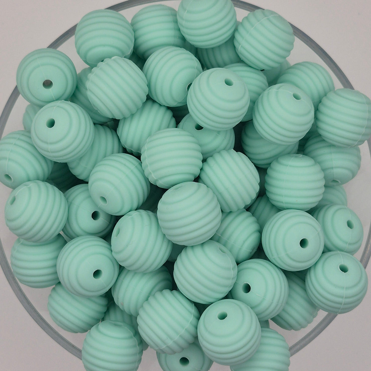 Amaze-Mint Honeycomb 15mm Silicone Bead