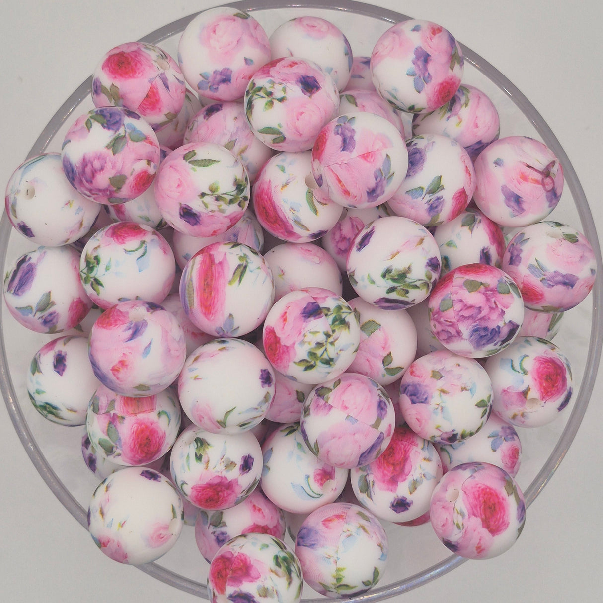 Cottage Garden 15mm Silicone Bead