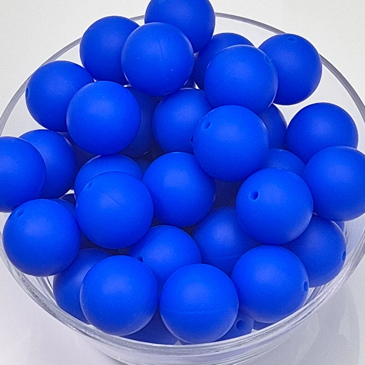 Royal Blue 19mm Solid Silicone Bead