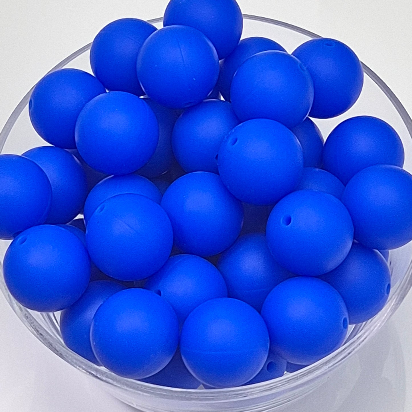Royal Blue 19mm Solid Silicone Bead