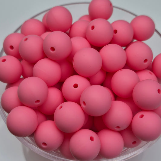 Strawberry Milkshake 15mm Solid Silicone Beads