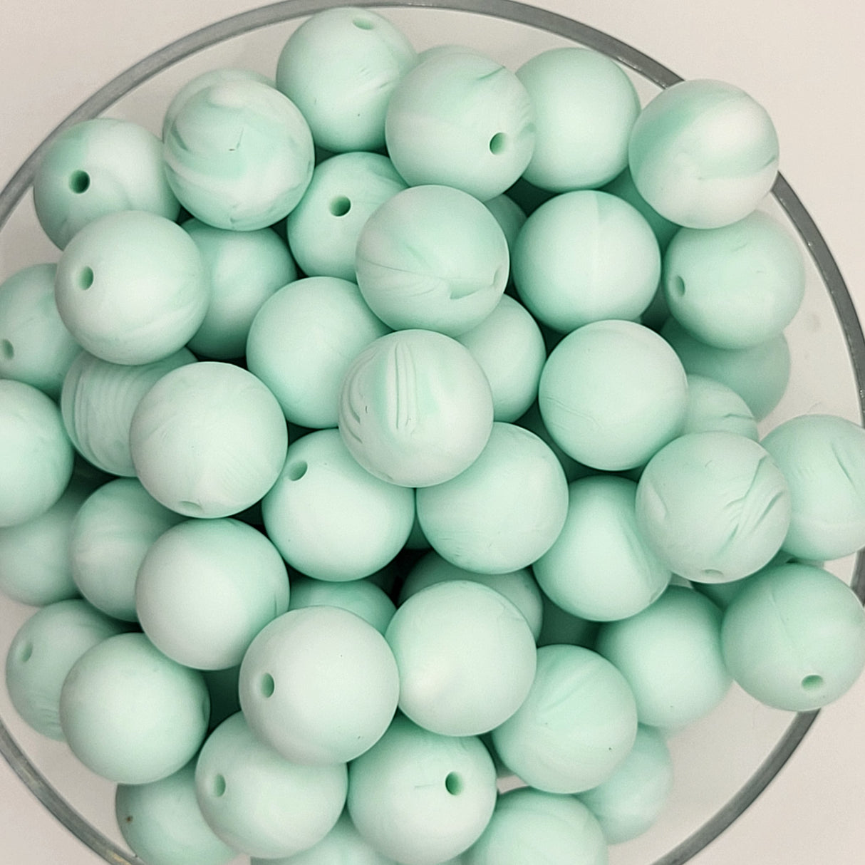 Shoreline Marble 15mm Silicone Bead