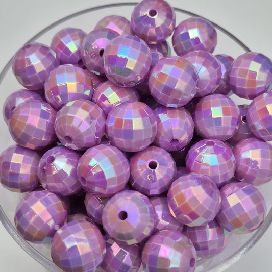 Sweet Lavender Squares Opal 15mm Solid ACRYLIC Beads