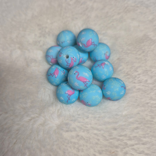 Flamingo Bay 15mm Silicone Bead