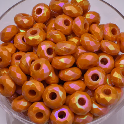 Orange Opal - Acrylic Faceted Abacus