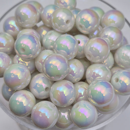 Sweet Coconut Opal 15mm Solid ACRYLIC Beads