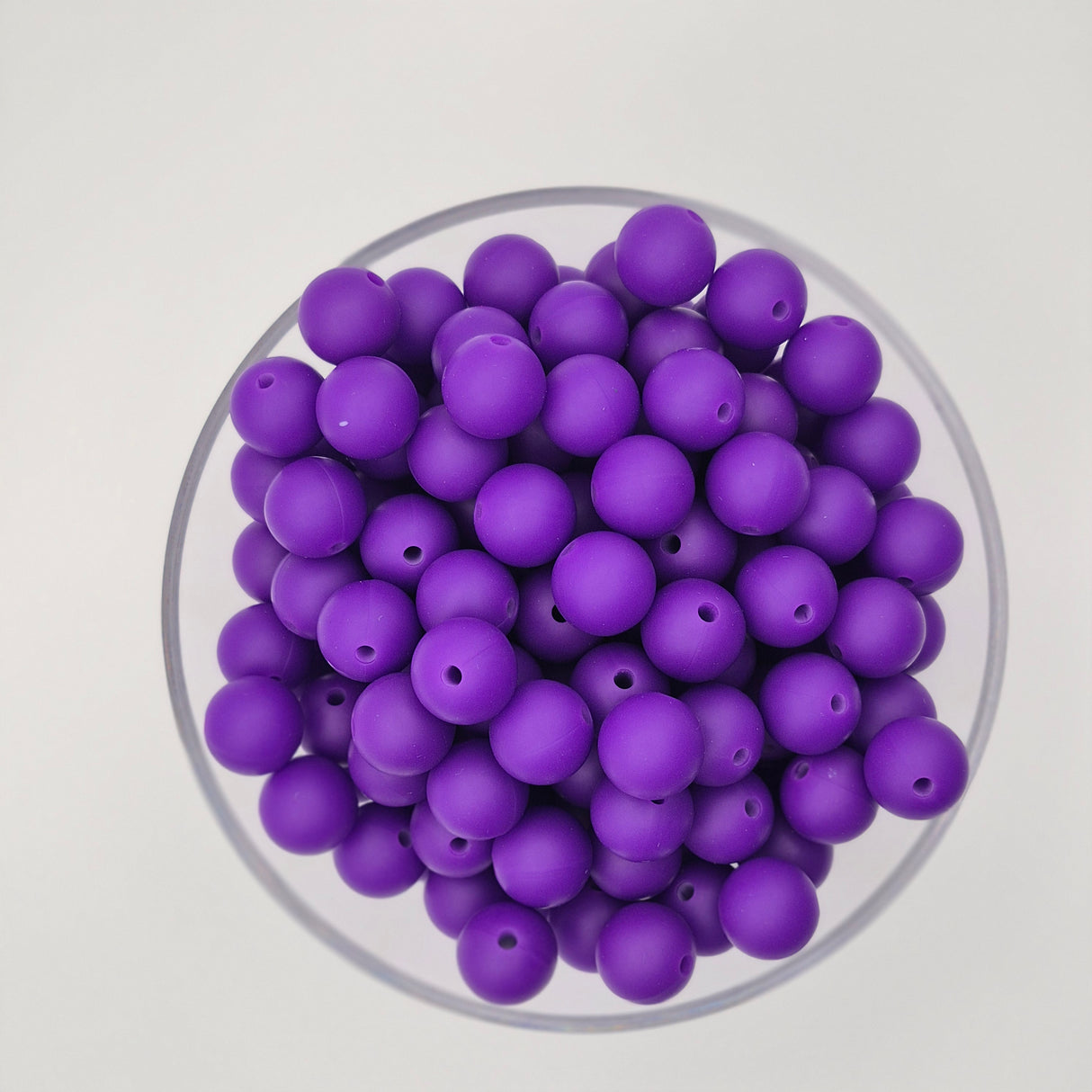 Eggplant 12mm Solid Silicone Beads