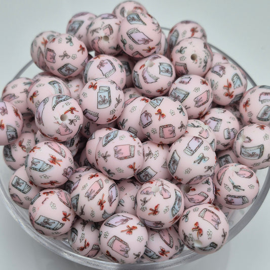 Coquette Books 15mm Silicone Bead