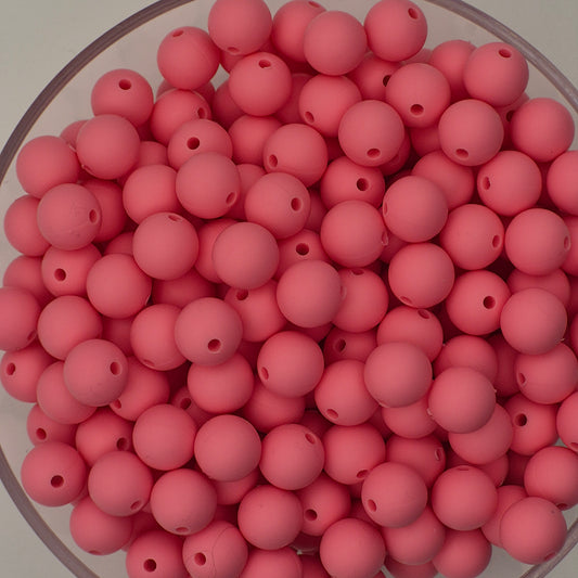 Strawberry Milkshake 9mm Solid Silicone Beads