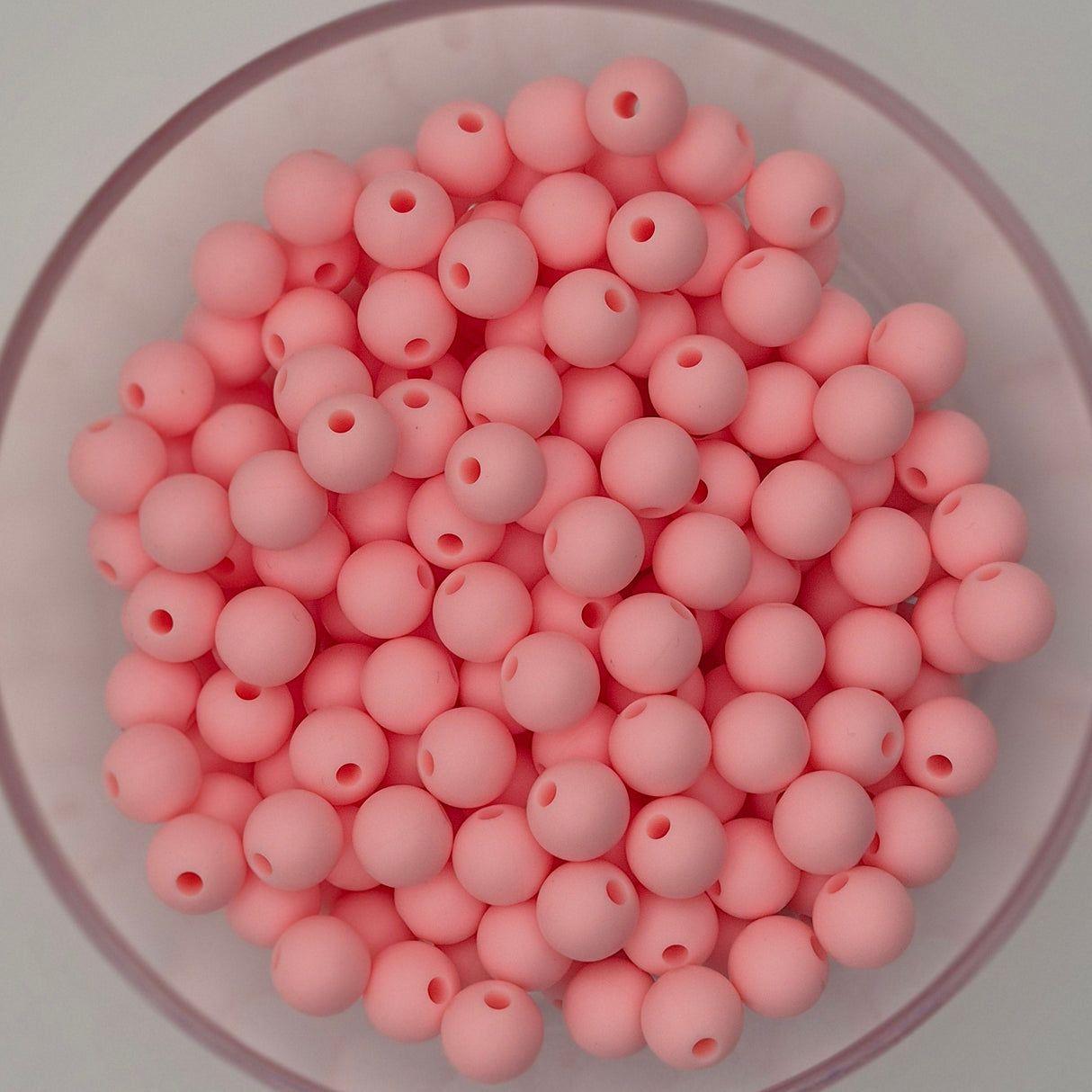 Baby Pink 9mm Solid Silicone Beads