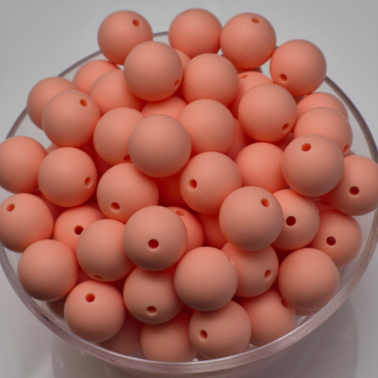 Grapefruit 15mm Solid Silicone Beads