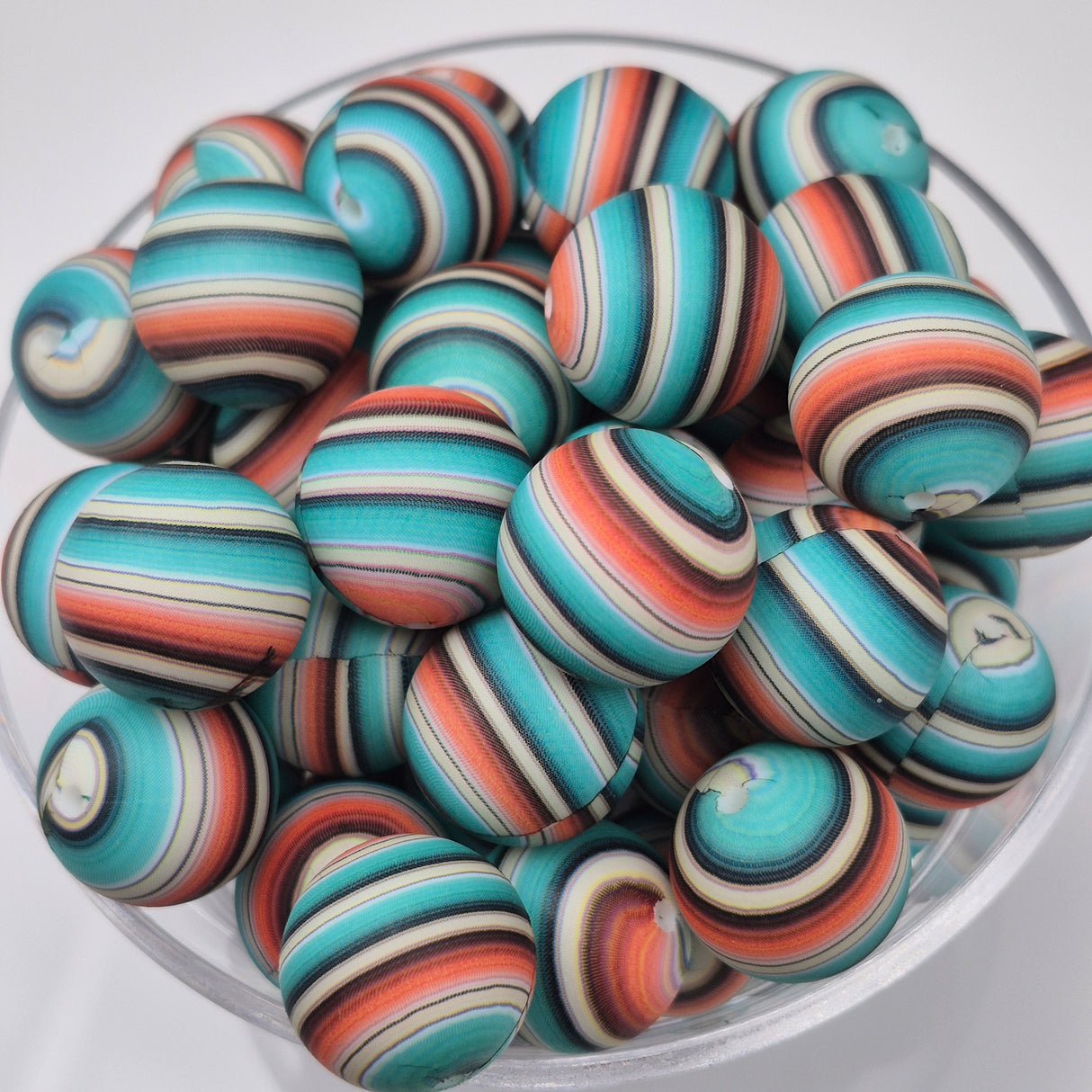 Western Sunset 19mm Print Silicone Bead