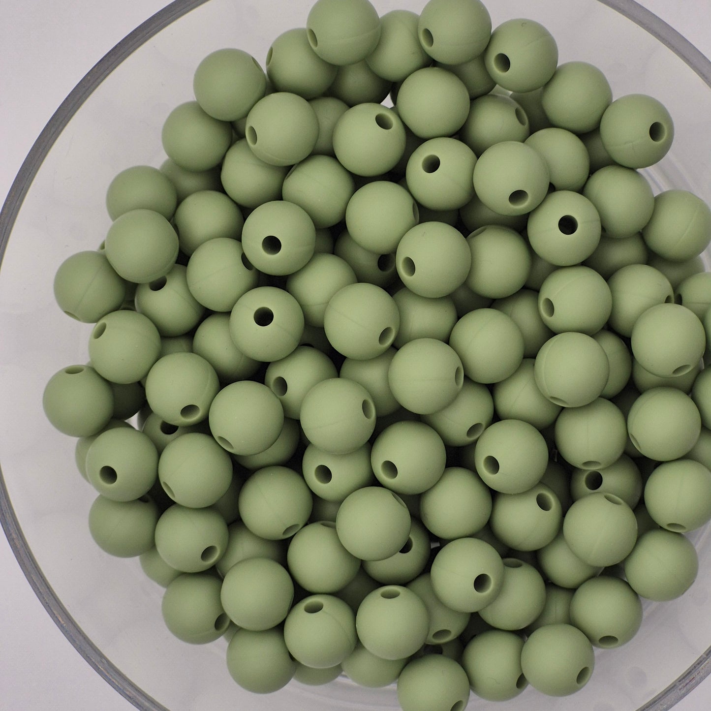 Matcha 9mm Solid Silicone Beads
