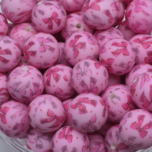 Pink Lady 15mm Silicone Bead