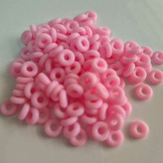 Pink 2mm x 6mm Silicone Spacers -1 gram of Spacers