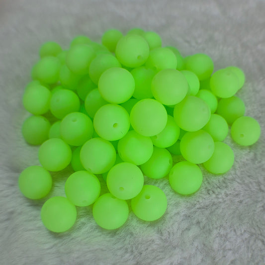 Glow Worm Radiance 15mm Glow Silicone Beads