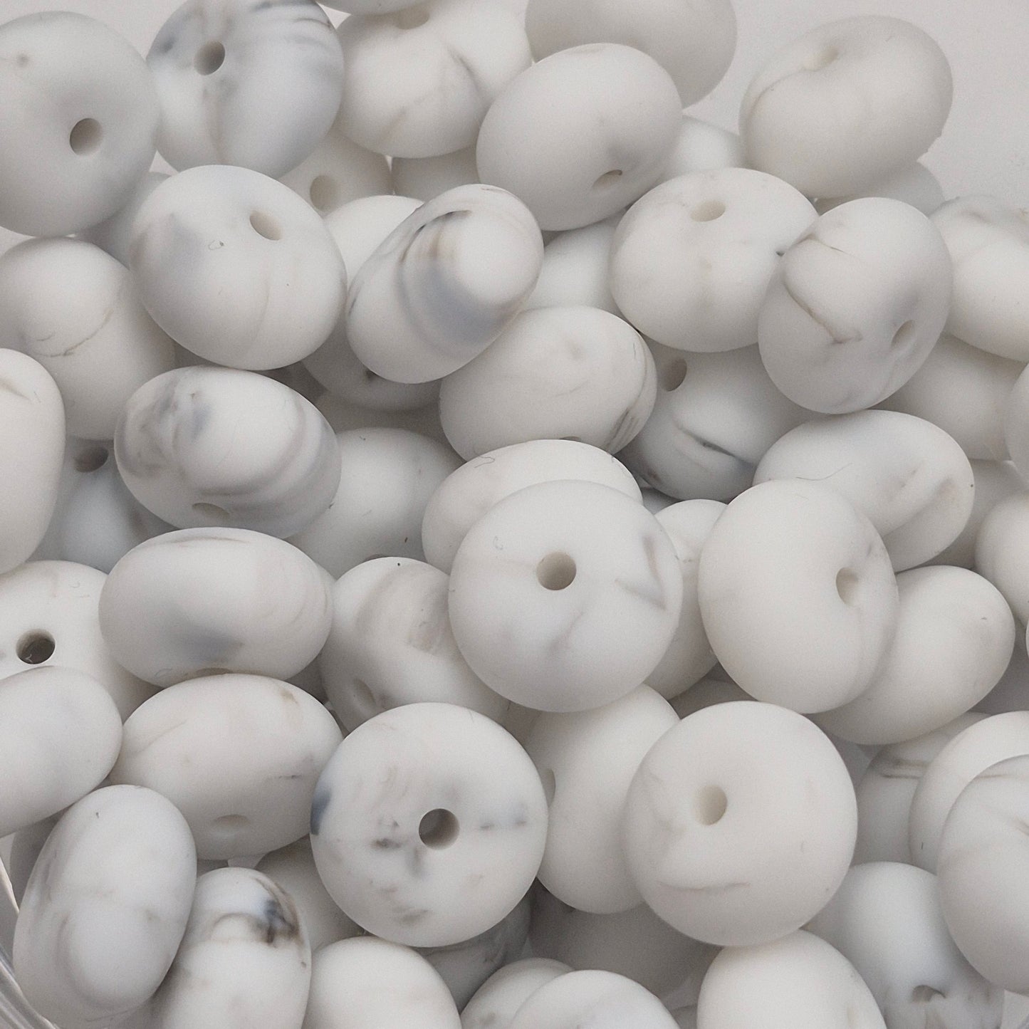 Smoke Marble Abacus Bead 14mm*8mm