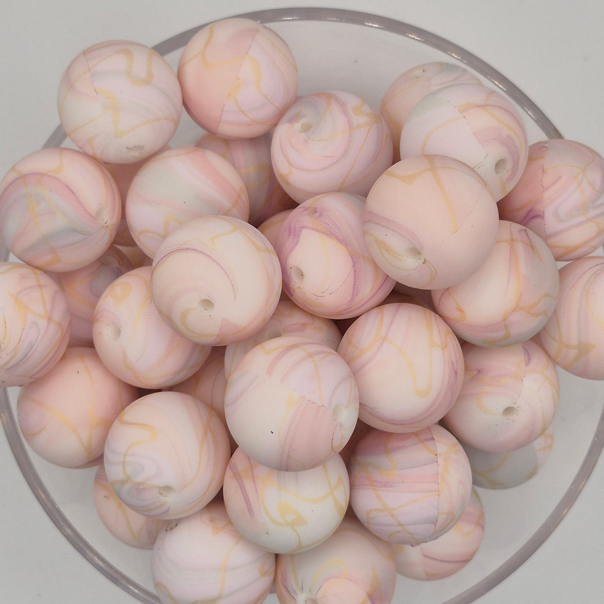 Sand Dunes 19mm Print Silicone Bead