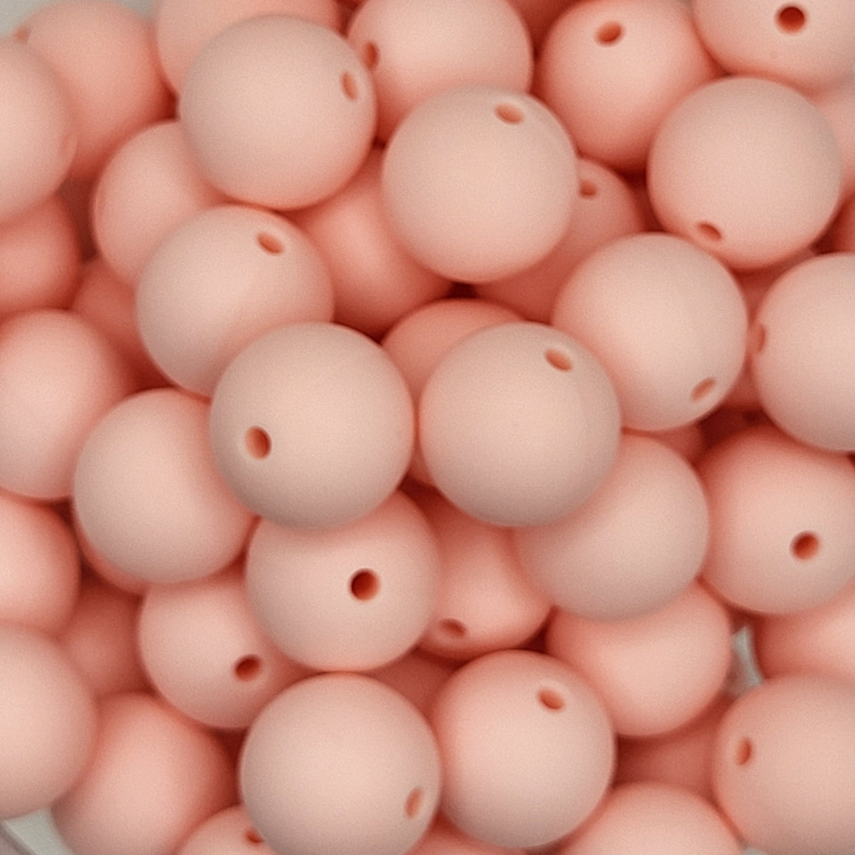 Baby Pink 15mm Solid Silicone Beads