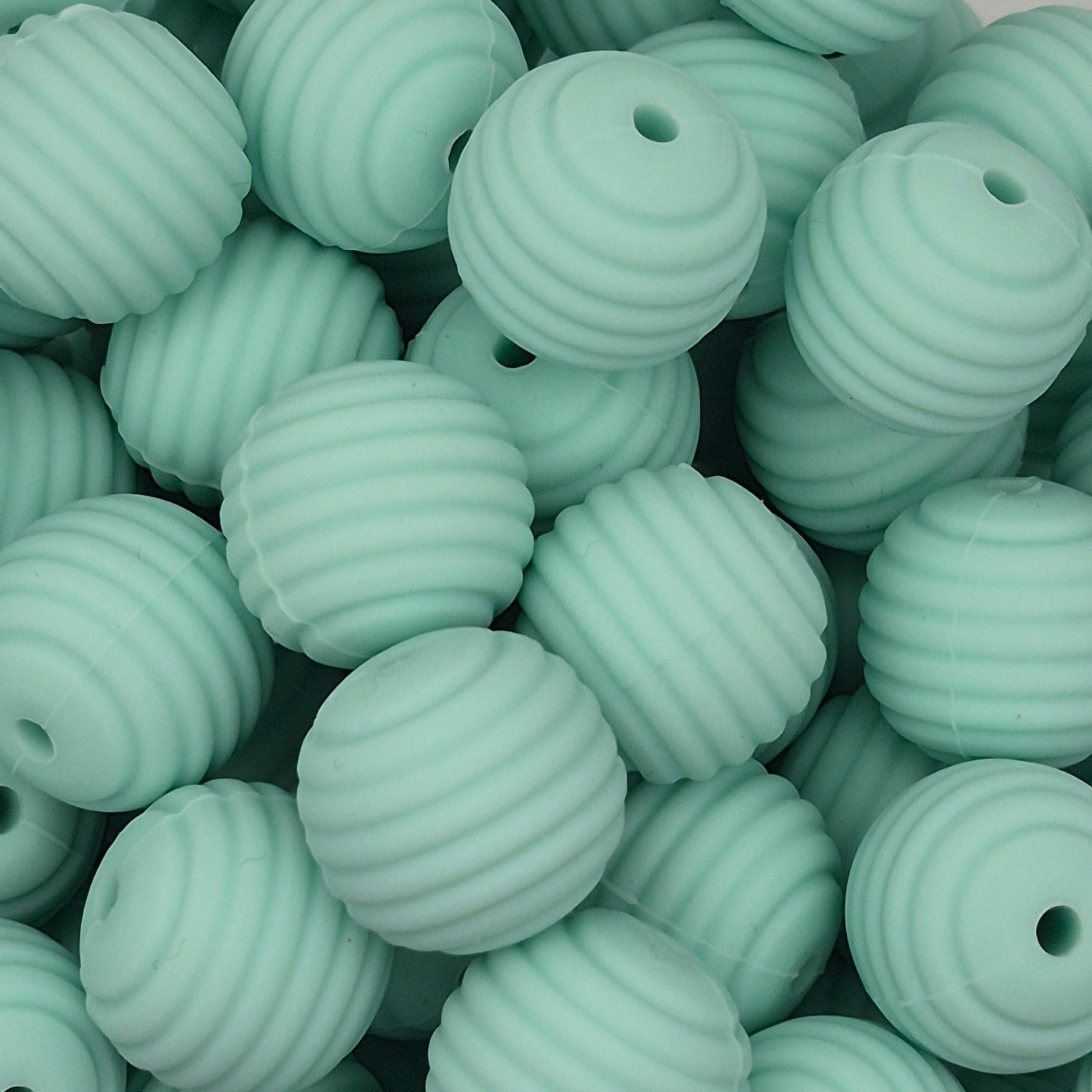 Amaze-Mint Honeycomb 15mm Silicone Bead