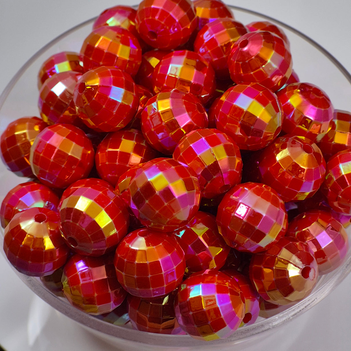 Sweet Cherry Squares Opal 15mm Solid ACRYLIC Beads