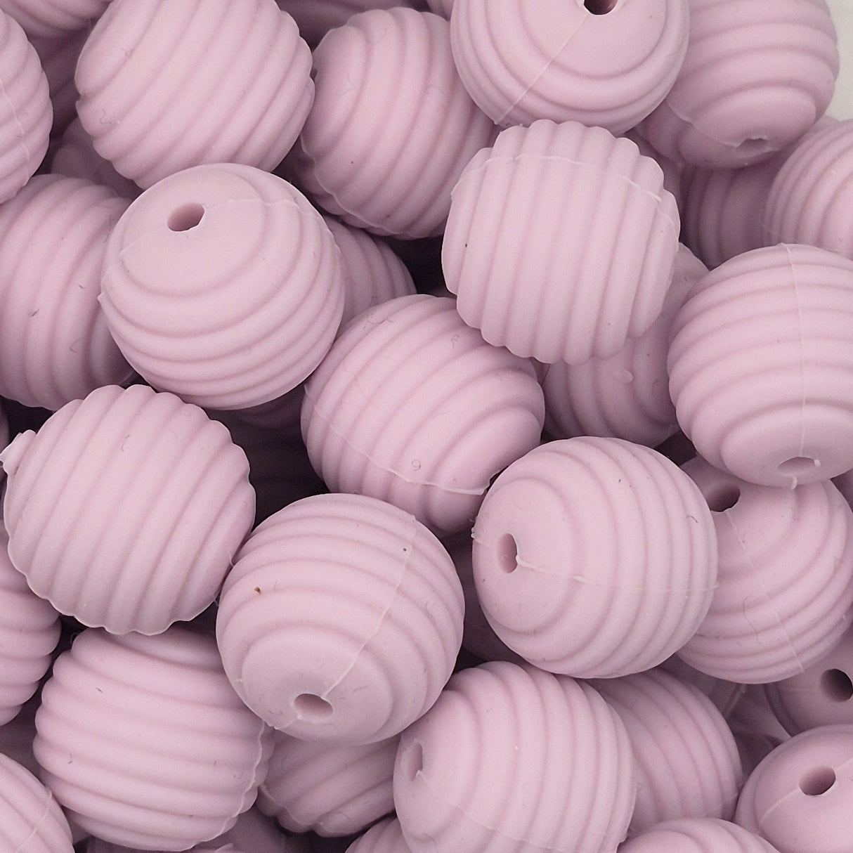 Lavender Haze Honeycomb 15mm Silicone Bead