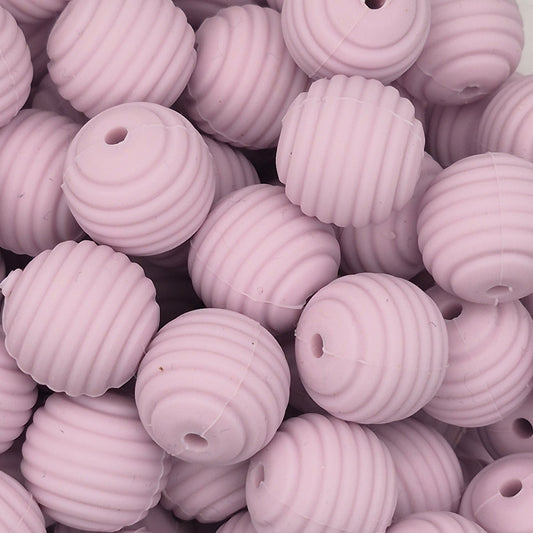 Lavender Haze Honeycomb 15mm Silicone Bead