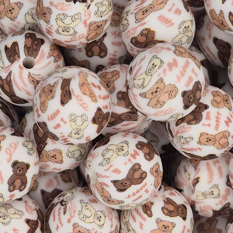Ted E Bear 15mm Silicone Bead