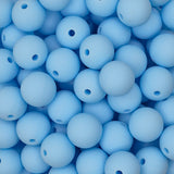 Baby Blue 12mm Solid Silicone Beads