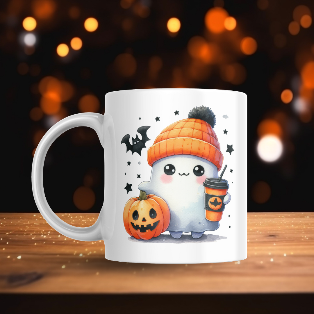 Orange Beanie Ghosts Decal