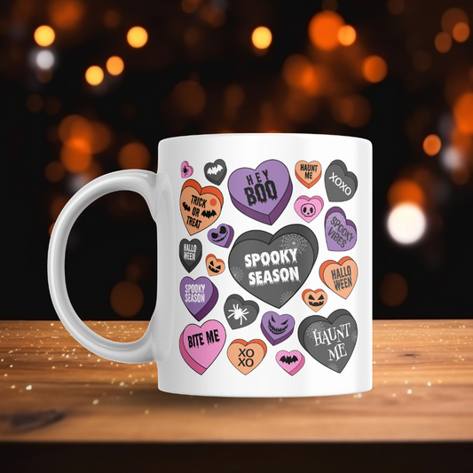 Halloween Candy Hearts Decal