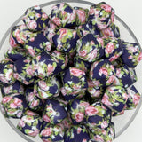 Midnight Roses 14mm Hexagon Printed Silicone Bead