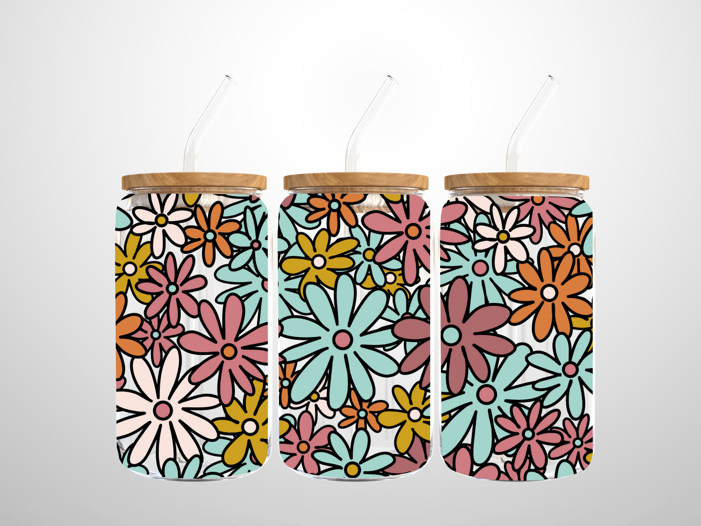 Simple Drawn Flowers Wrap