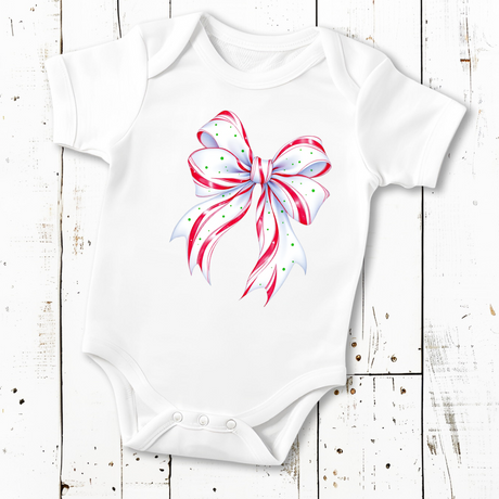 Peppermint Bow -DTF Transfer Print