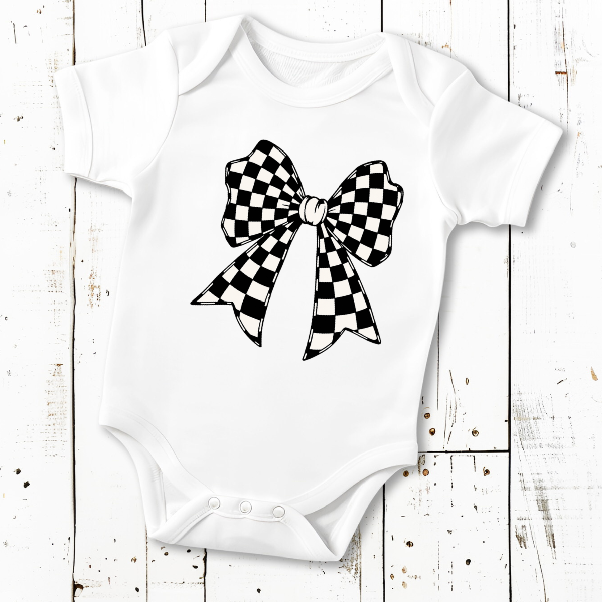 Checkered Bow -DTF Transfer Print