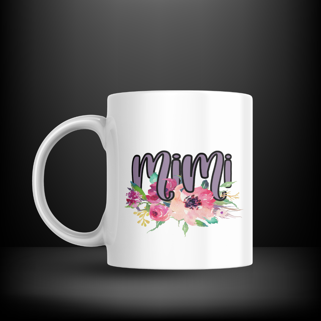 Grandma Floral Names Decal