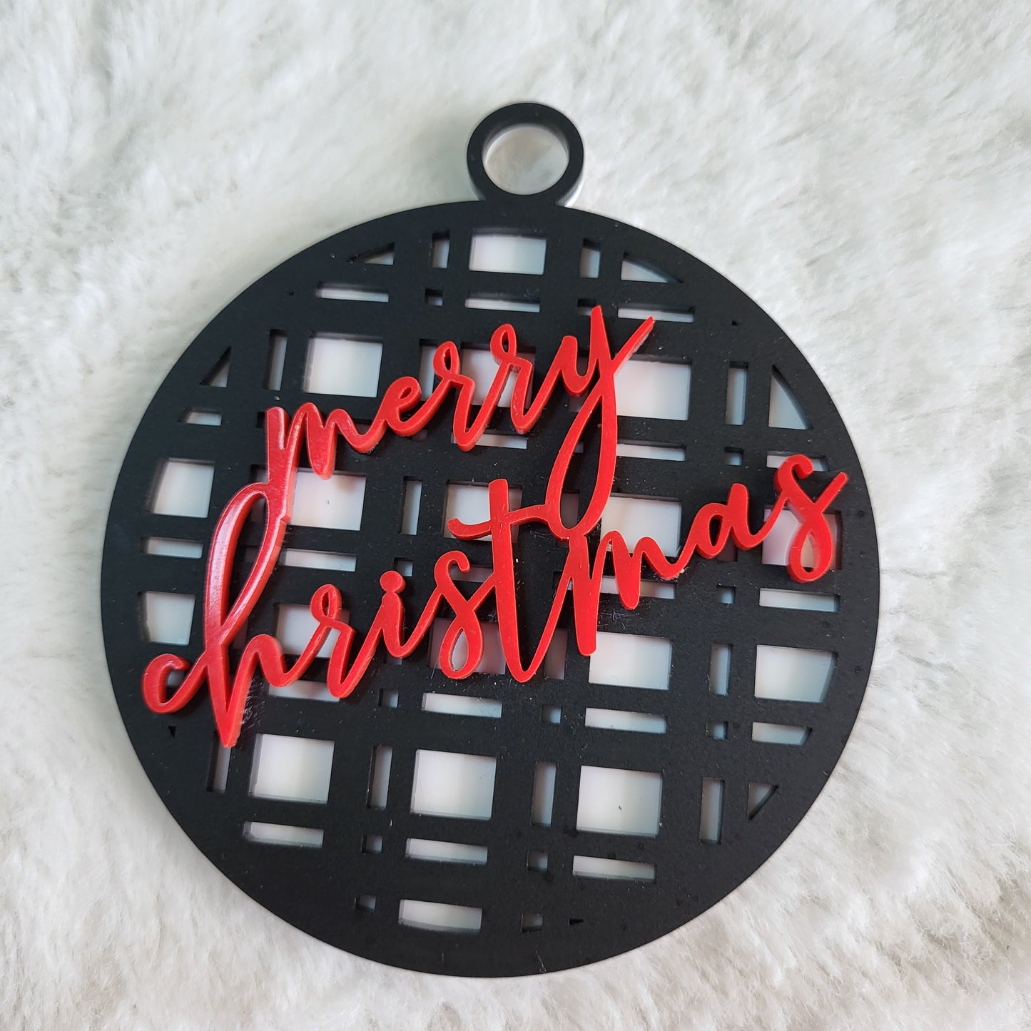 Plaid Christmas Tree Ornaments