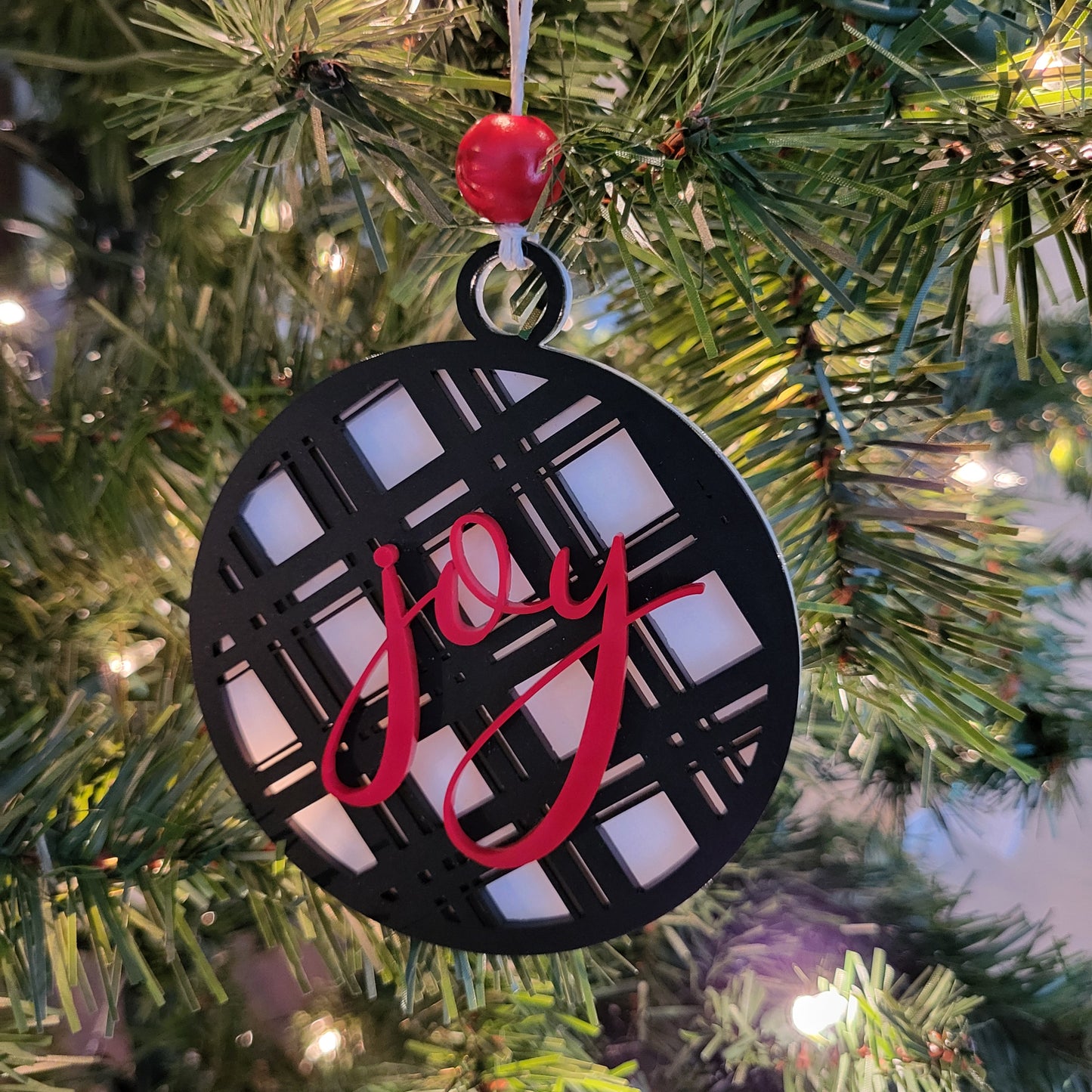 Plaid Christmas Tree Ornaments