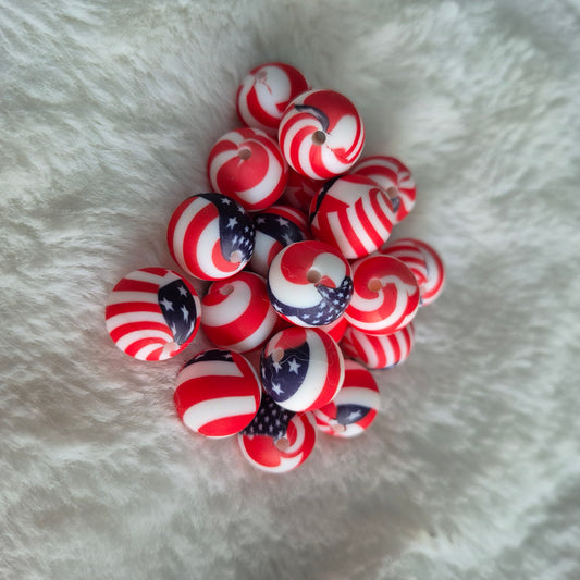 Flags 15mm Silicone Bead