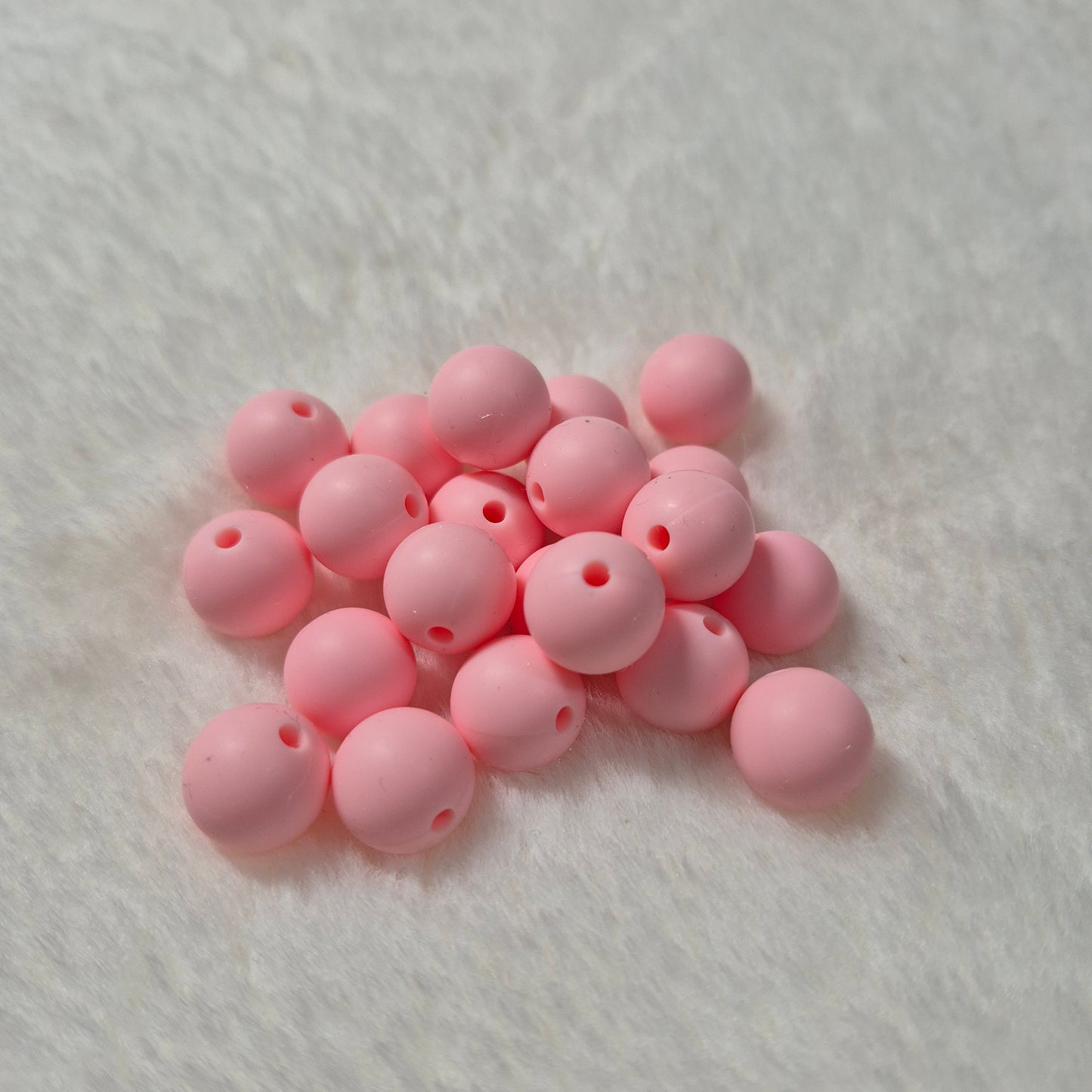 Baby Pink 12mm Solid Silicone Beads