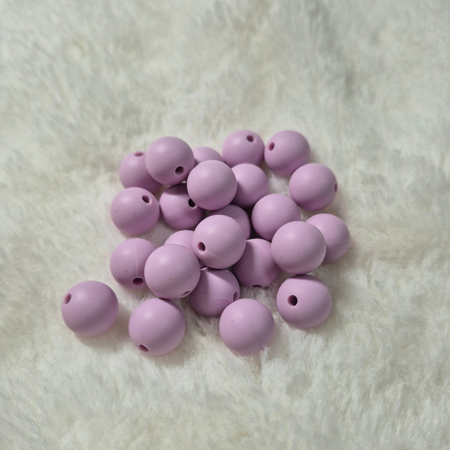 Pastel Purple 12mm Solid Silicone Beads