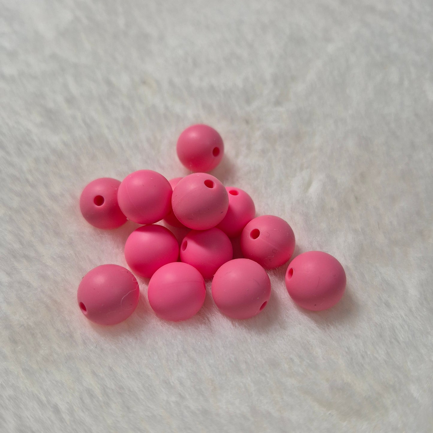 Bubblegum 12mm Solid Silicone Beads