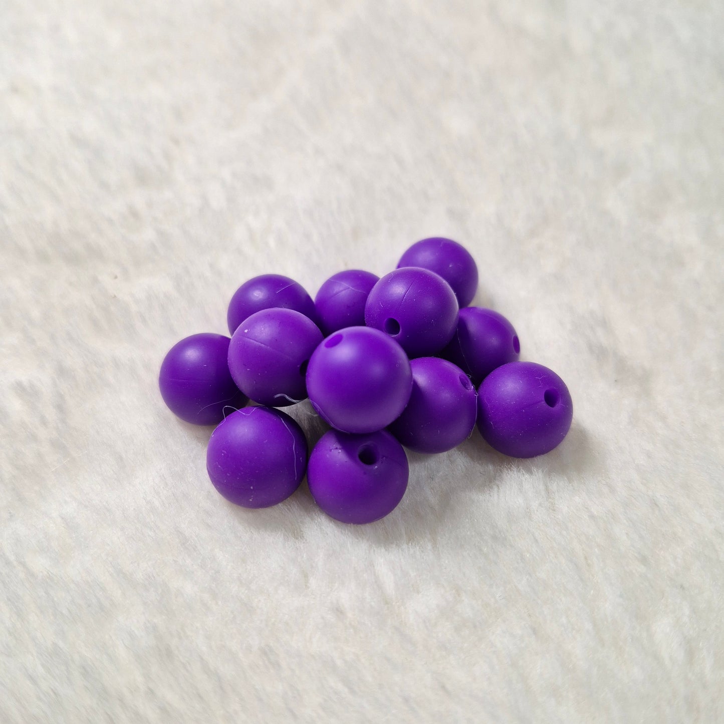 Dark Purple 12mm Solid Silicone Beads