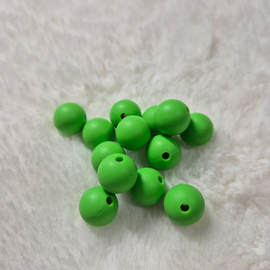 Shamrock 12mm Solid Silicone Beads