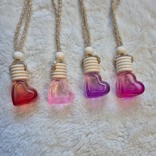 Heart Shaped Essential Oil Hanging Bottle/Jar