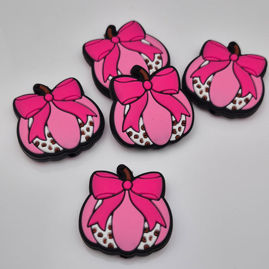 Pumpkin with Bow and Animal Print - Focal