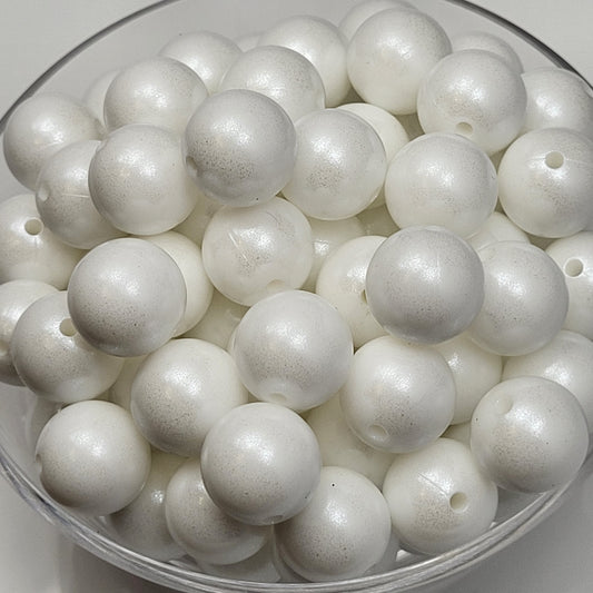 Seashell Opal Glimmer 15mm Silicone Beads