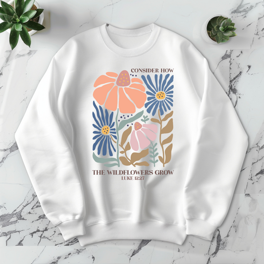 Consider How The Wildflowers Grow -DTF Transfer Print