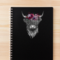 Floral Crown Highland Cow Decal