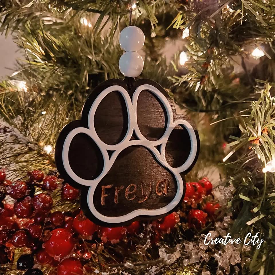 Paw Print Pet Ornaments